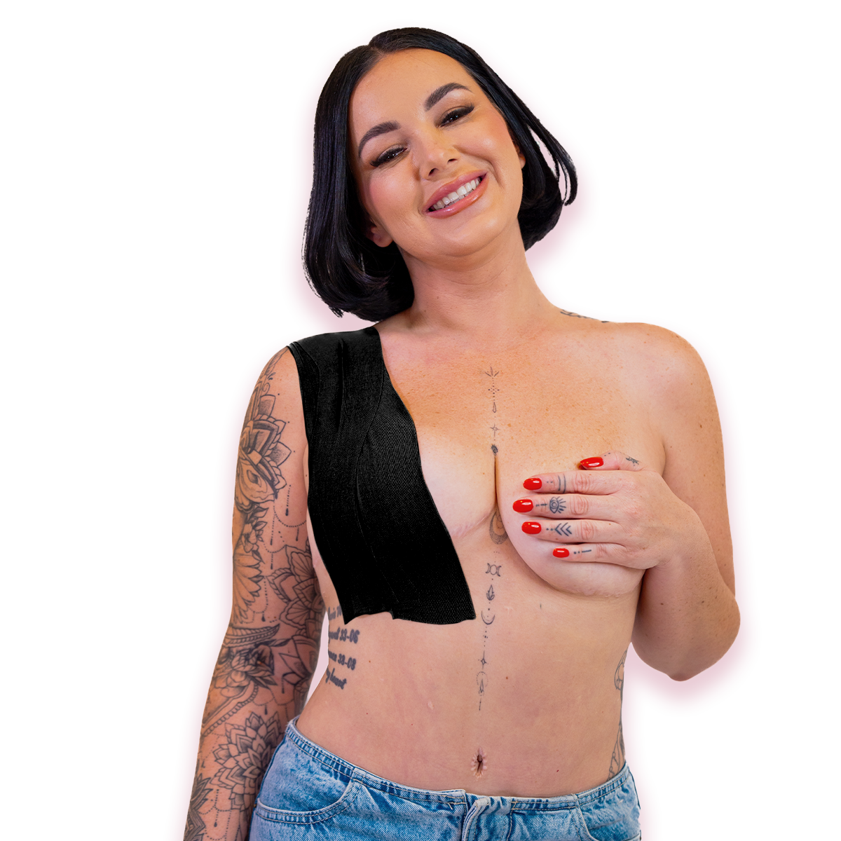 Booby Tape Extra Wide Black Breast Lift Tape by Booby Tape │ Winsome Girl Fashion