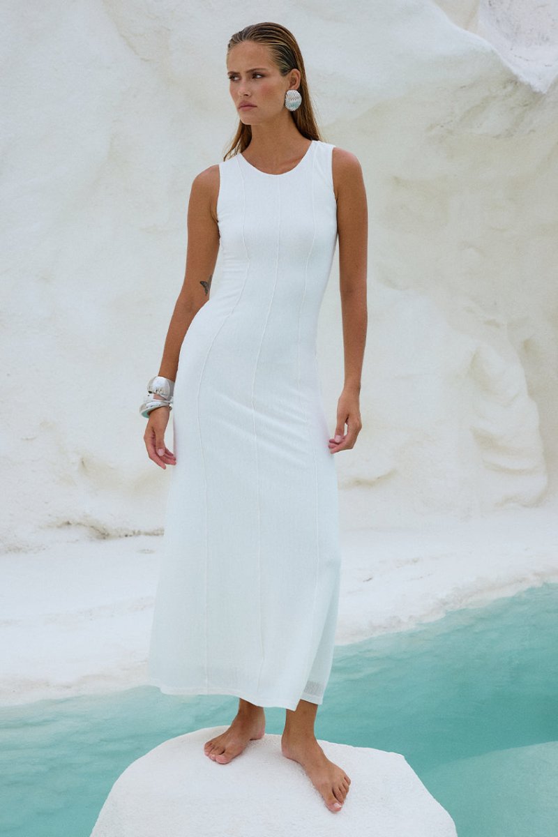 Midi Dress in Ivory