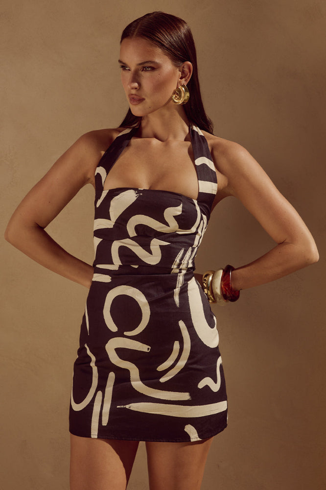 Yokono Mini Dress in York Black