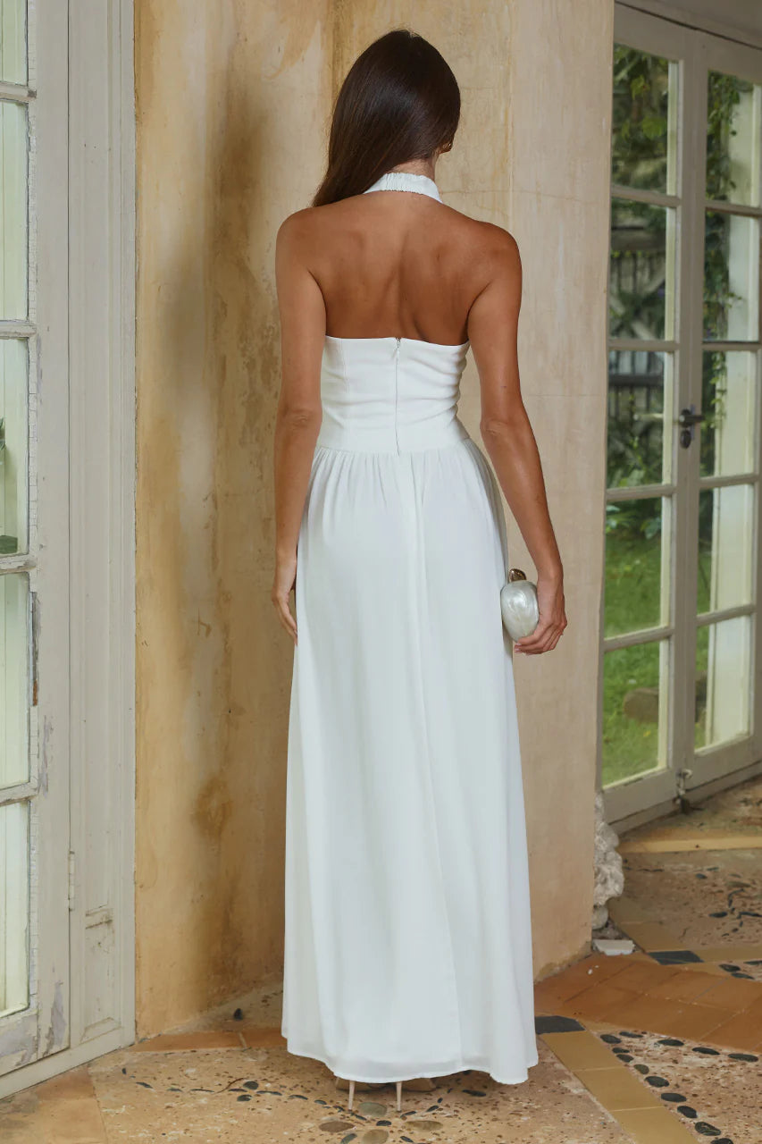 Abigail Square Neck Maxi Dress in Ivory