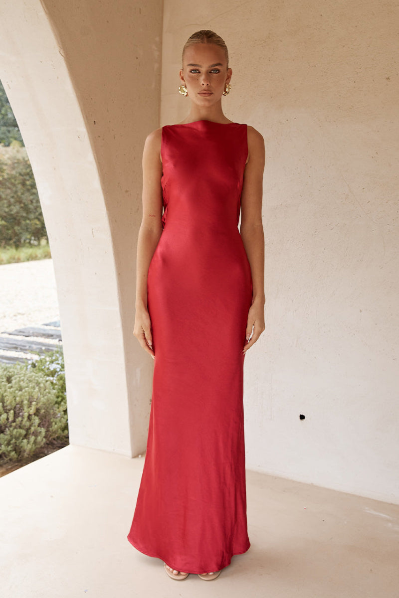 Adair Maxi Dress in Cherry