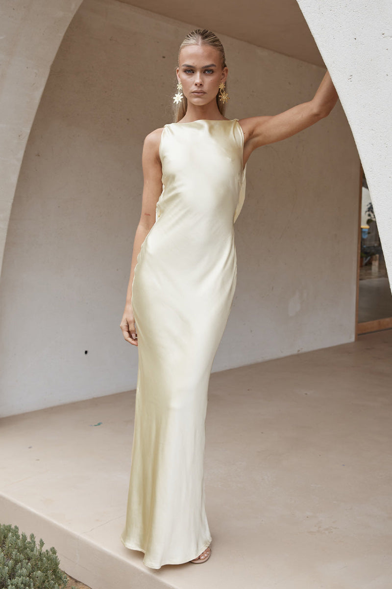 Adair Maxi Dress in Lemon