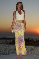 Runaway The Label - Alexis Halter Cut Out Maxi Dress in Suri Yellow