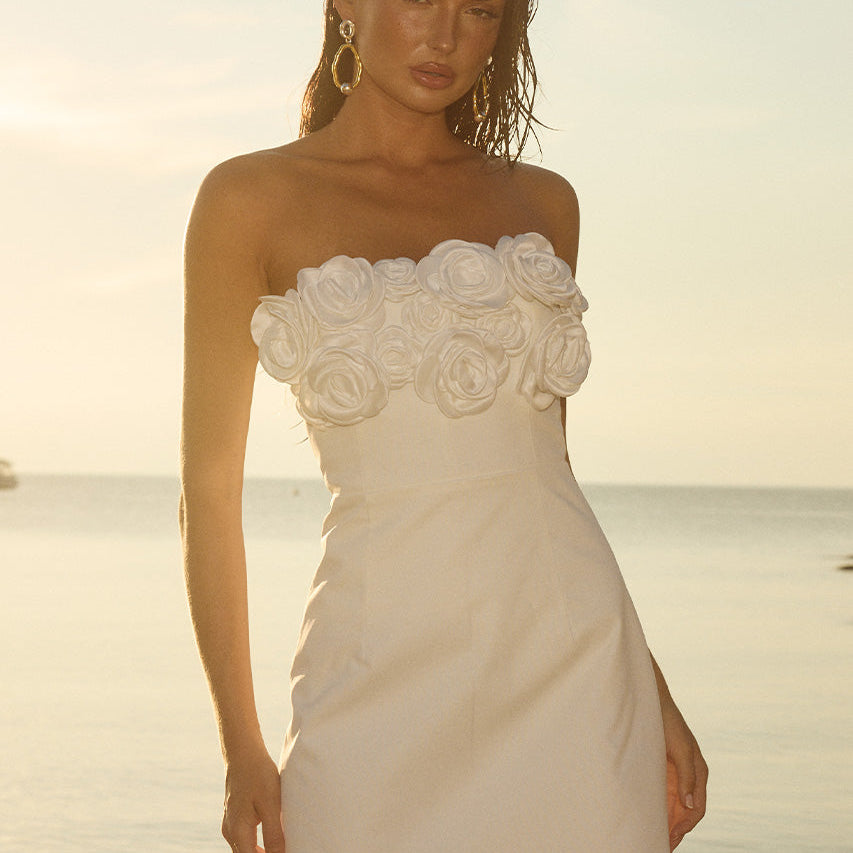 Averie Mini Dress in Ivory