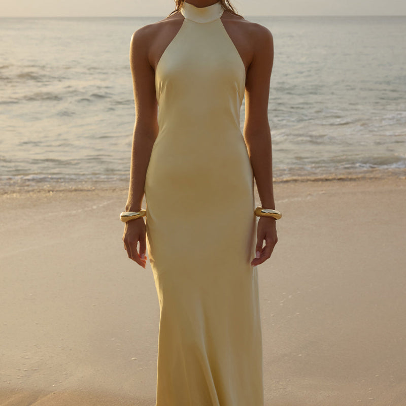 Brigitte Maxi Dress in Lemon