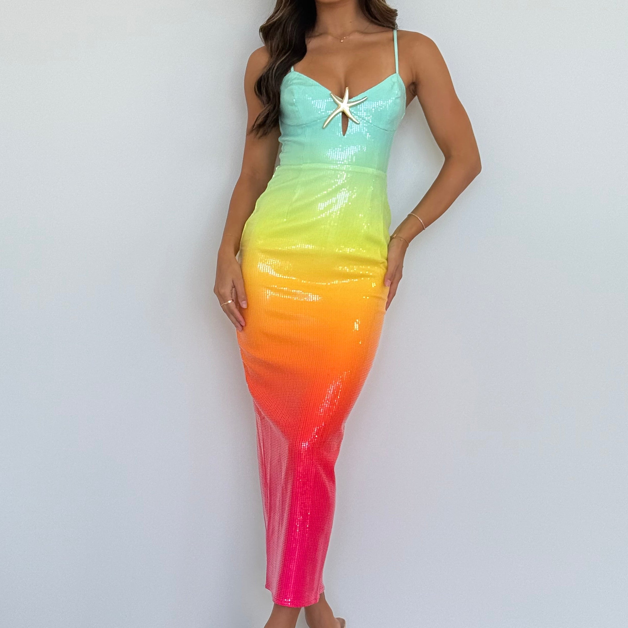 Benito-Midi-Dress-Multi