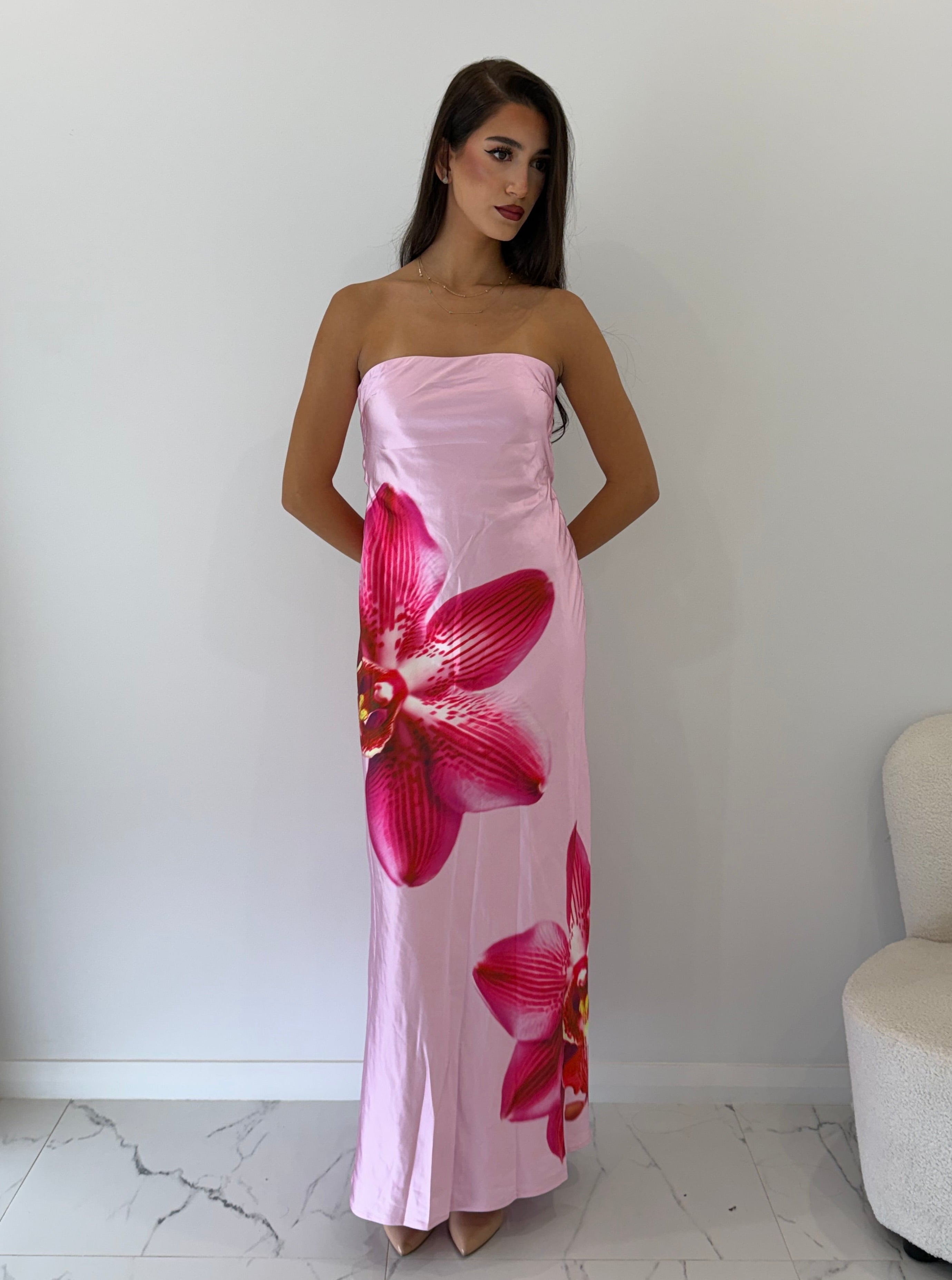 Celeste Maxi Dress in Orchid Pink