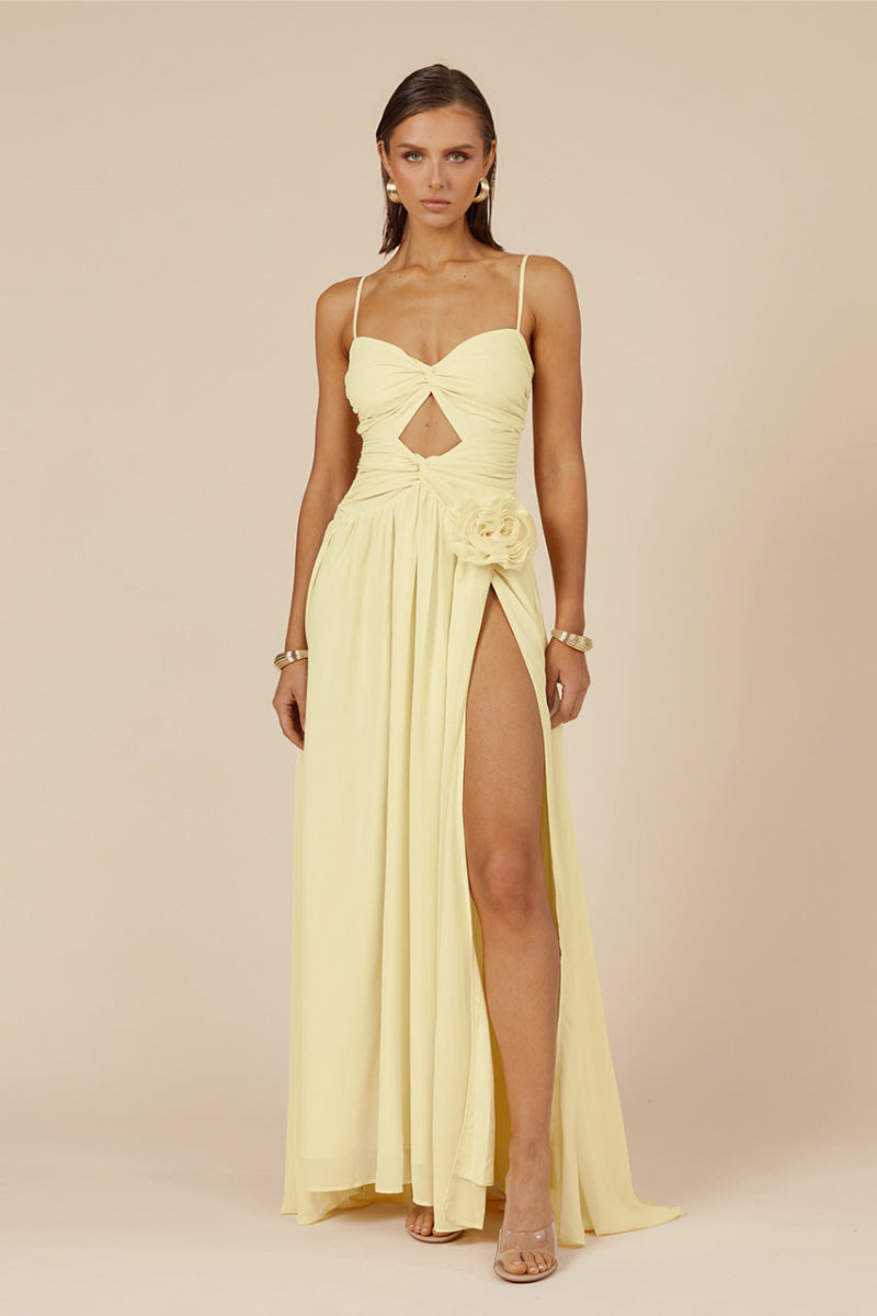 Danika Maxi Dress in Lemon