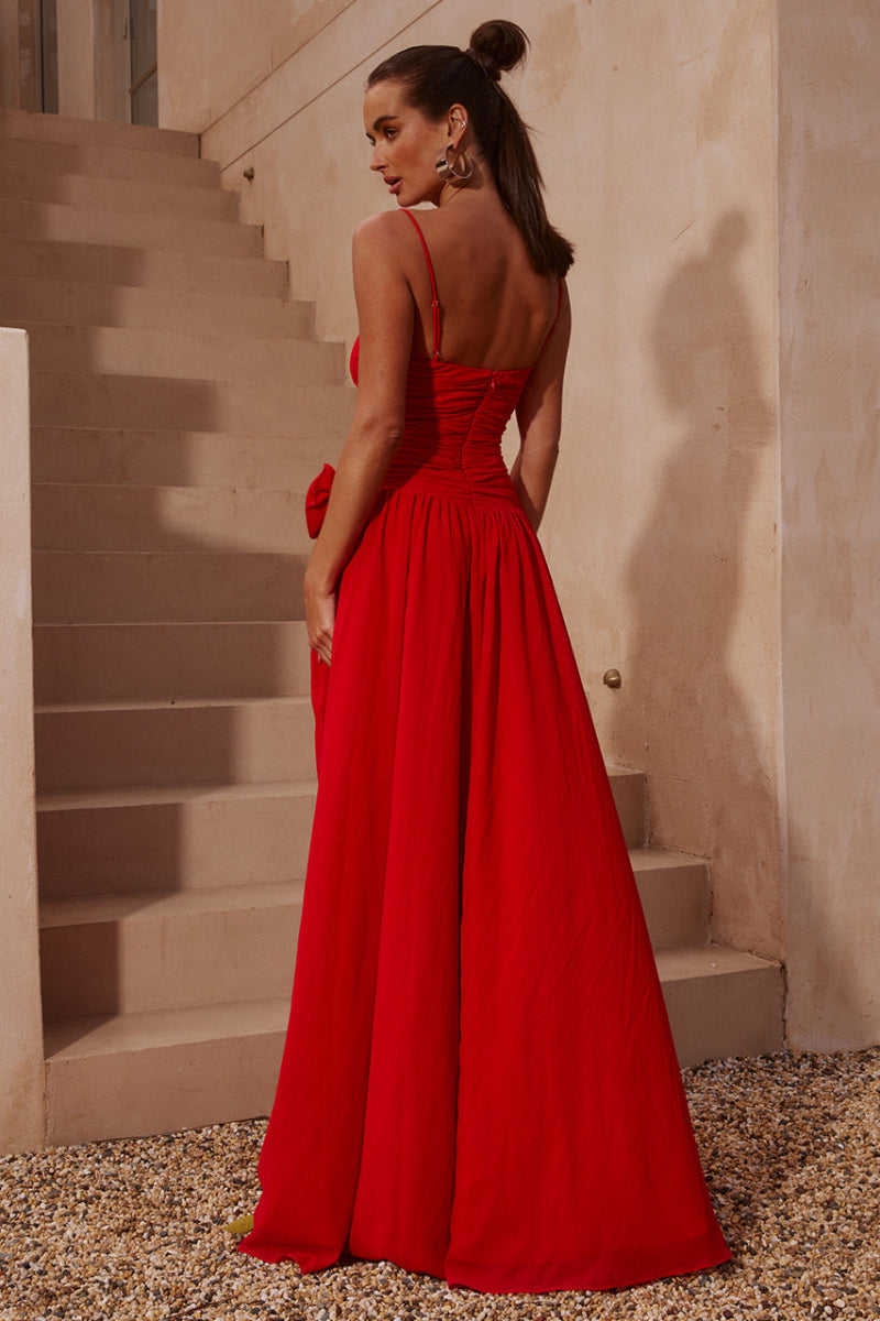 Danika Maxi Dress in Red