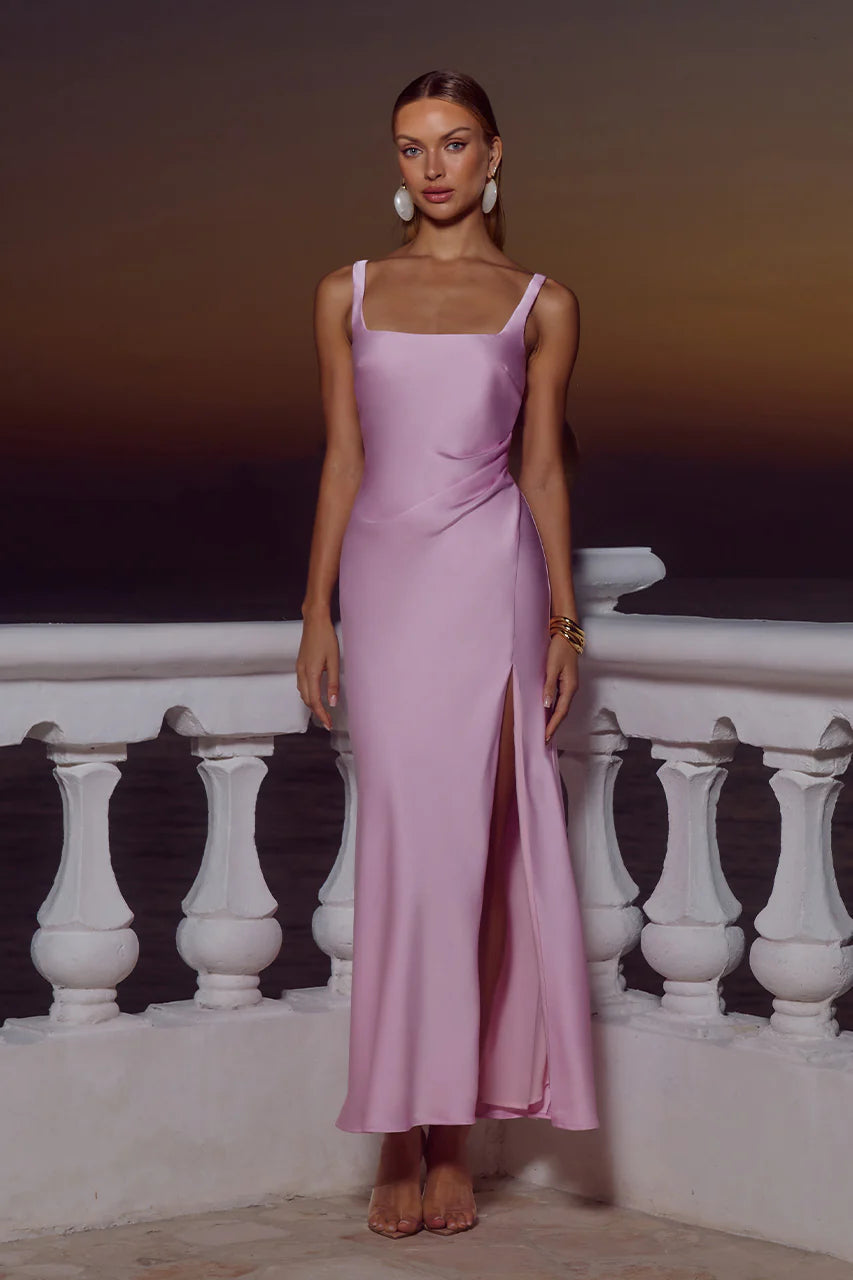 Esme High Split Maxi Dress in Petal