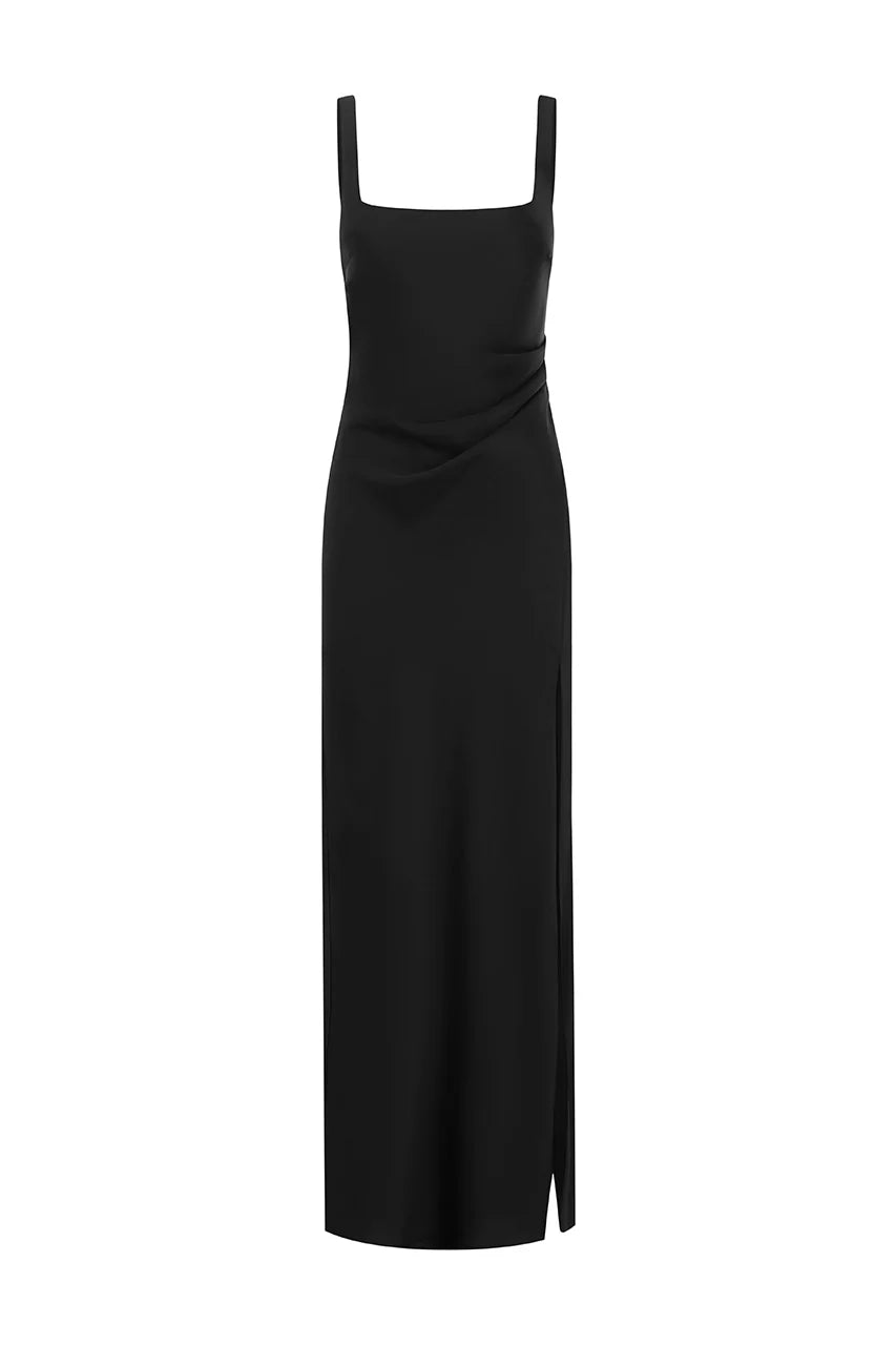 Esme High Split Maxi Dress in Noir