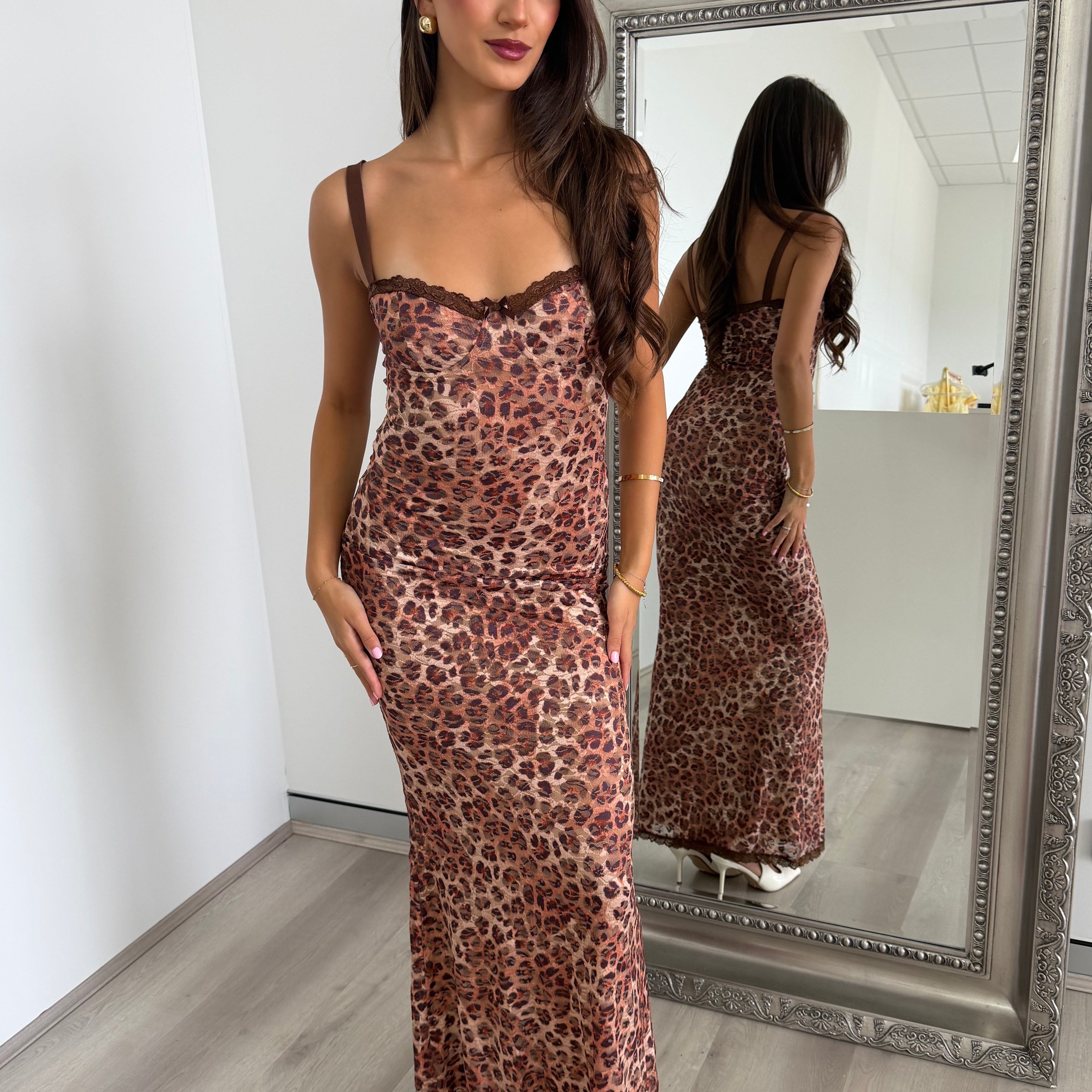 Echo Maxi Dress in Leopard Print
