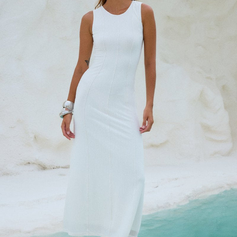 Midi Dress in Ivory