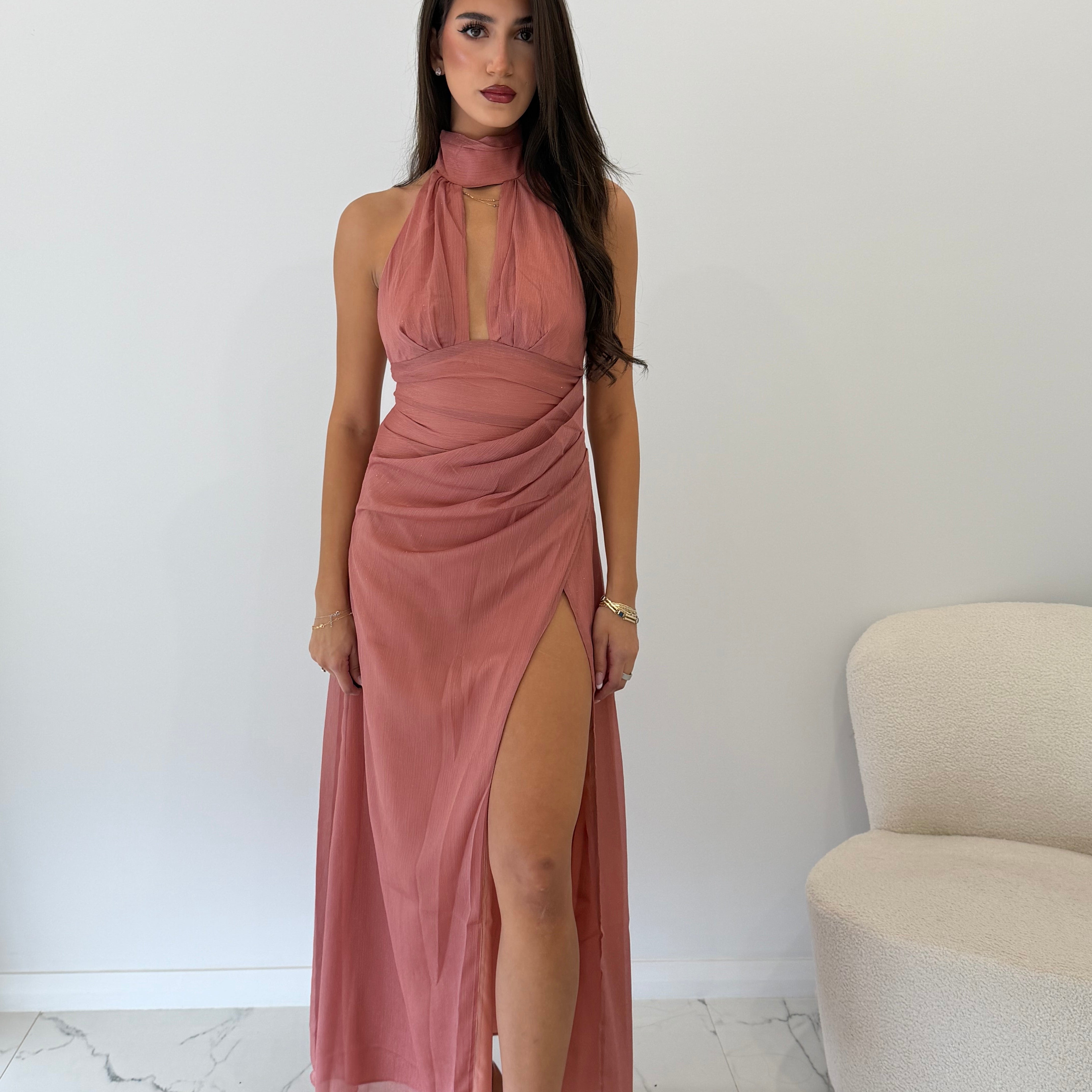 Farelli Maxi Dress in Rouge