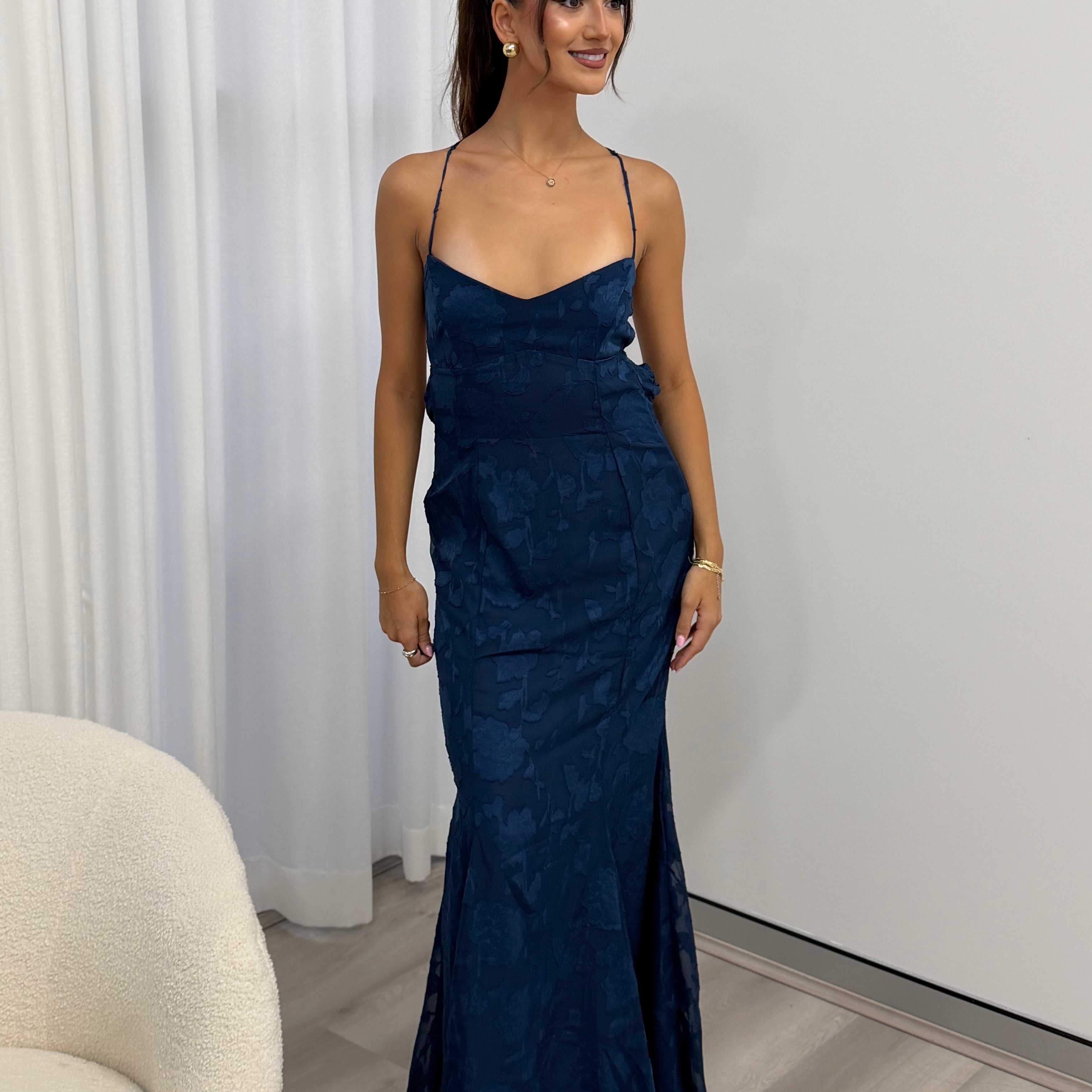 Florenza Maxi Dress in Navy