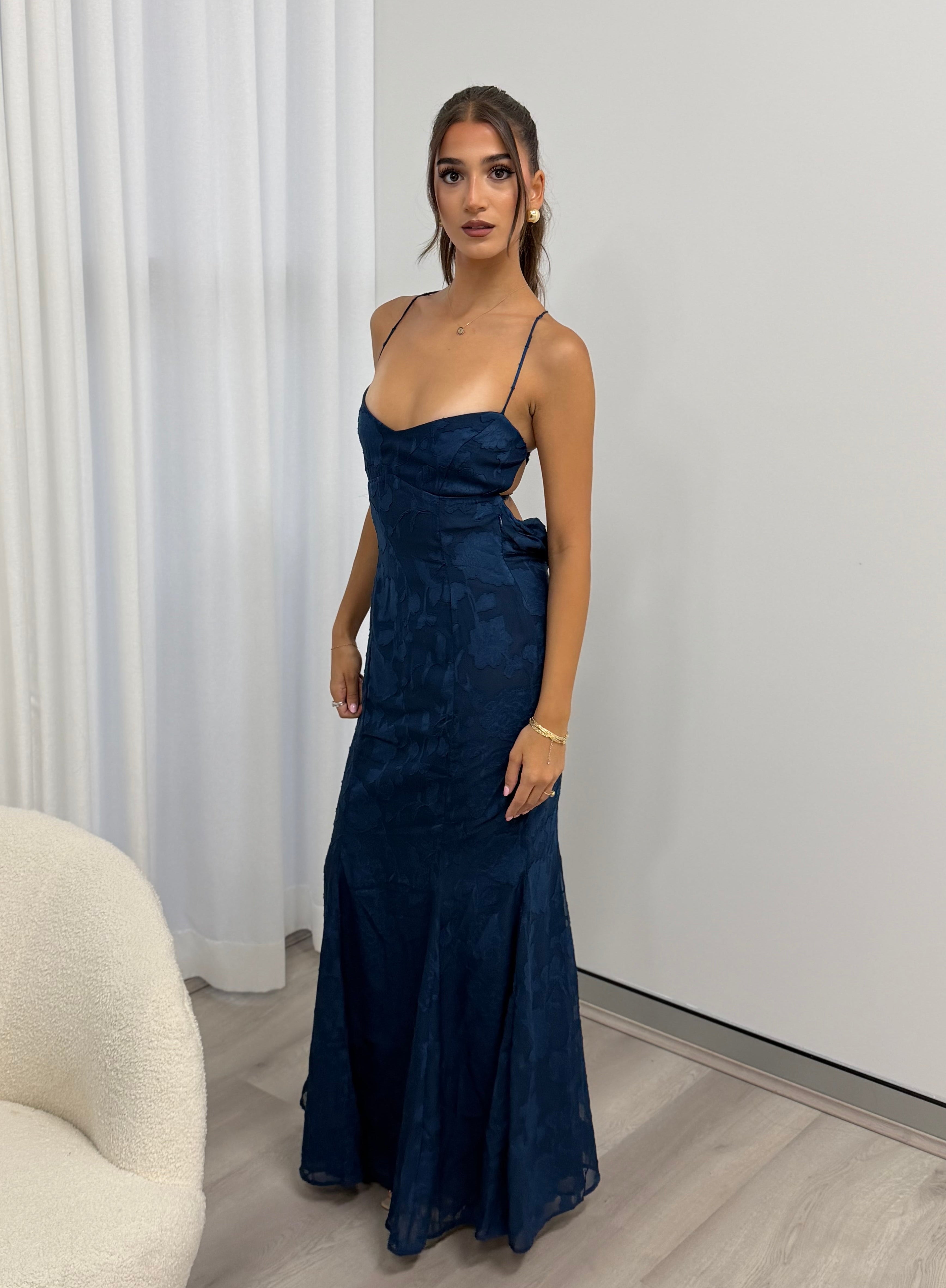 Florenza Maxi Dress in Navy