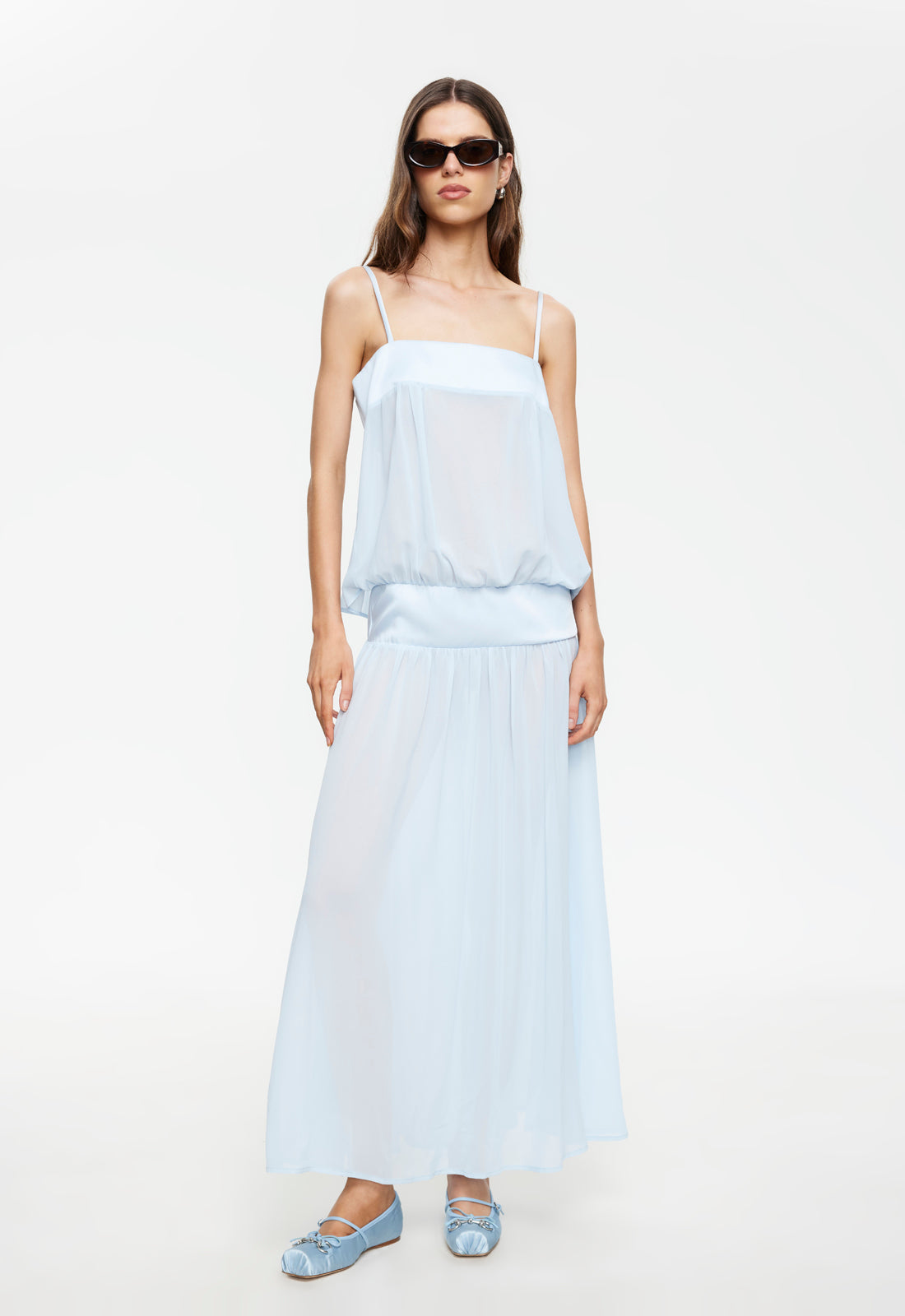 Gracia Maxi Dress in Baby Blue
