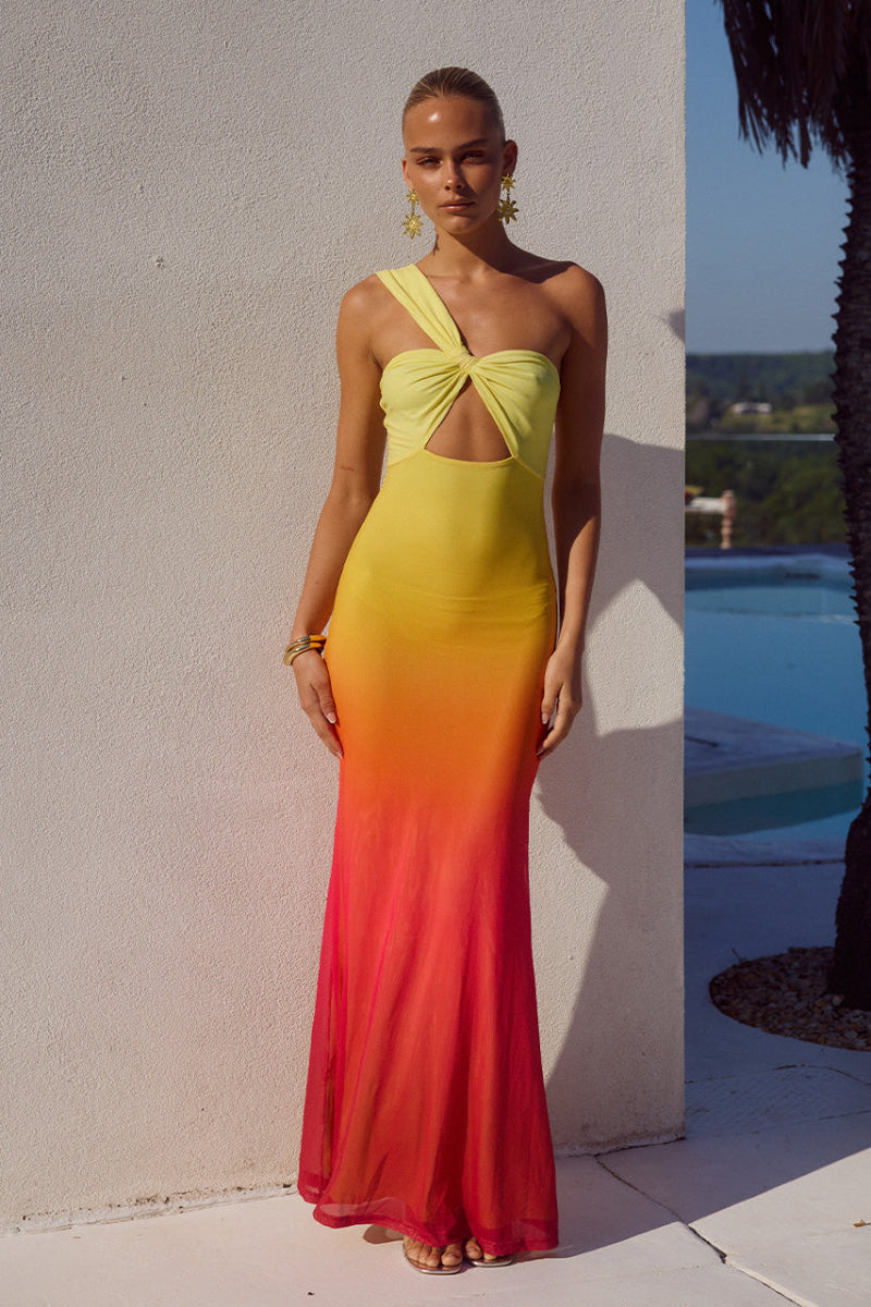 Kyree Maxi Dress in Mimosa Ombre