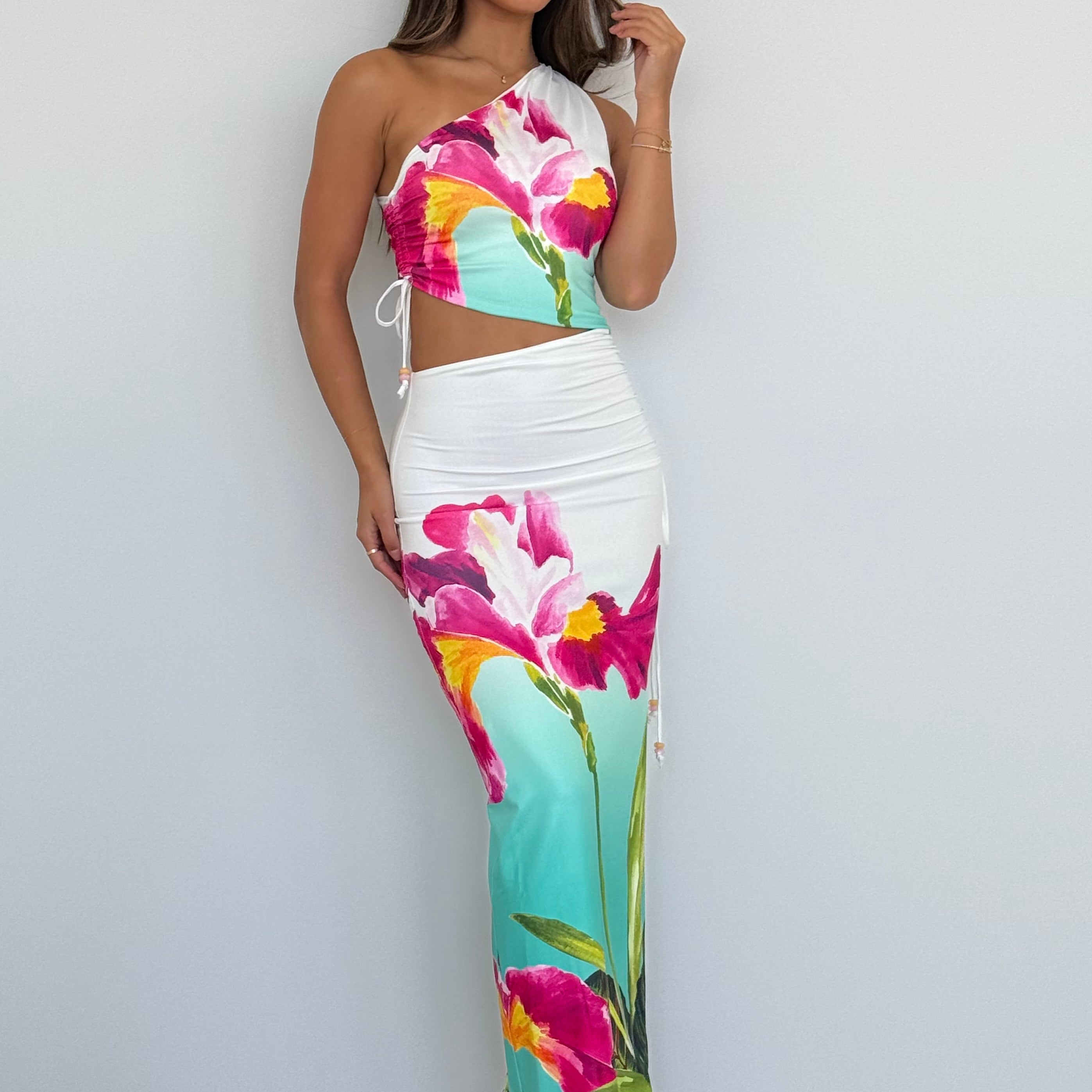 Krysta Midi Dress in Nalani Print