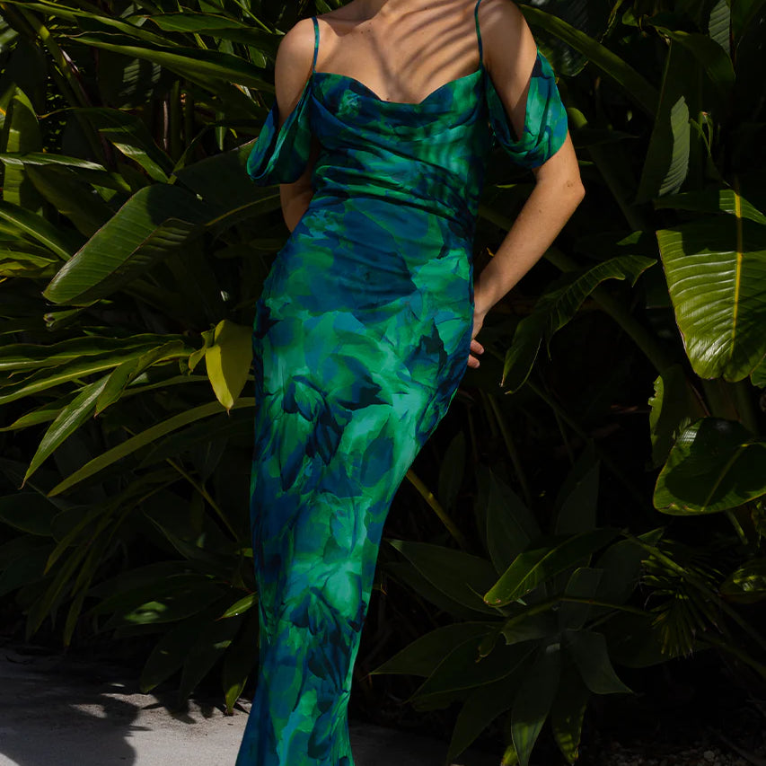Litsa Maxi Dress in Calista Green