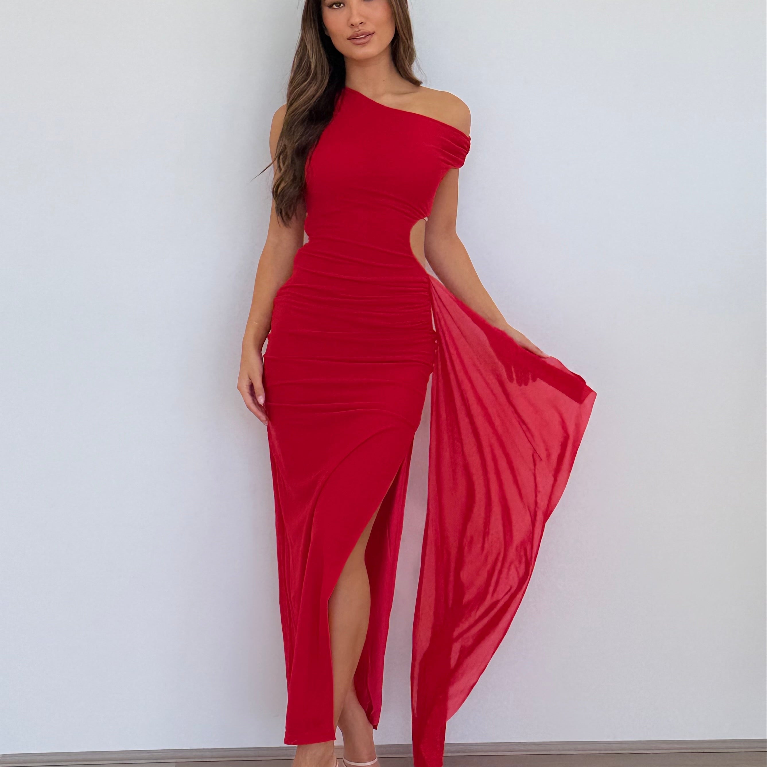 Mara Maxi Dress in Red