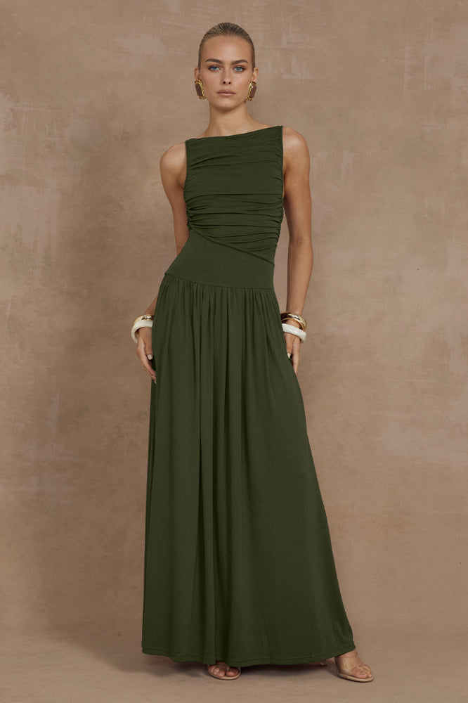 Nalla Maxi Dress in Olive