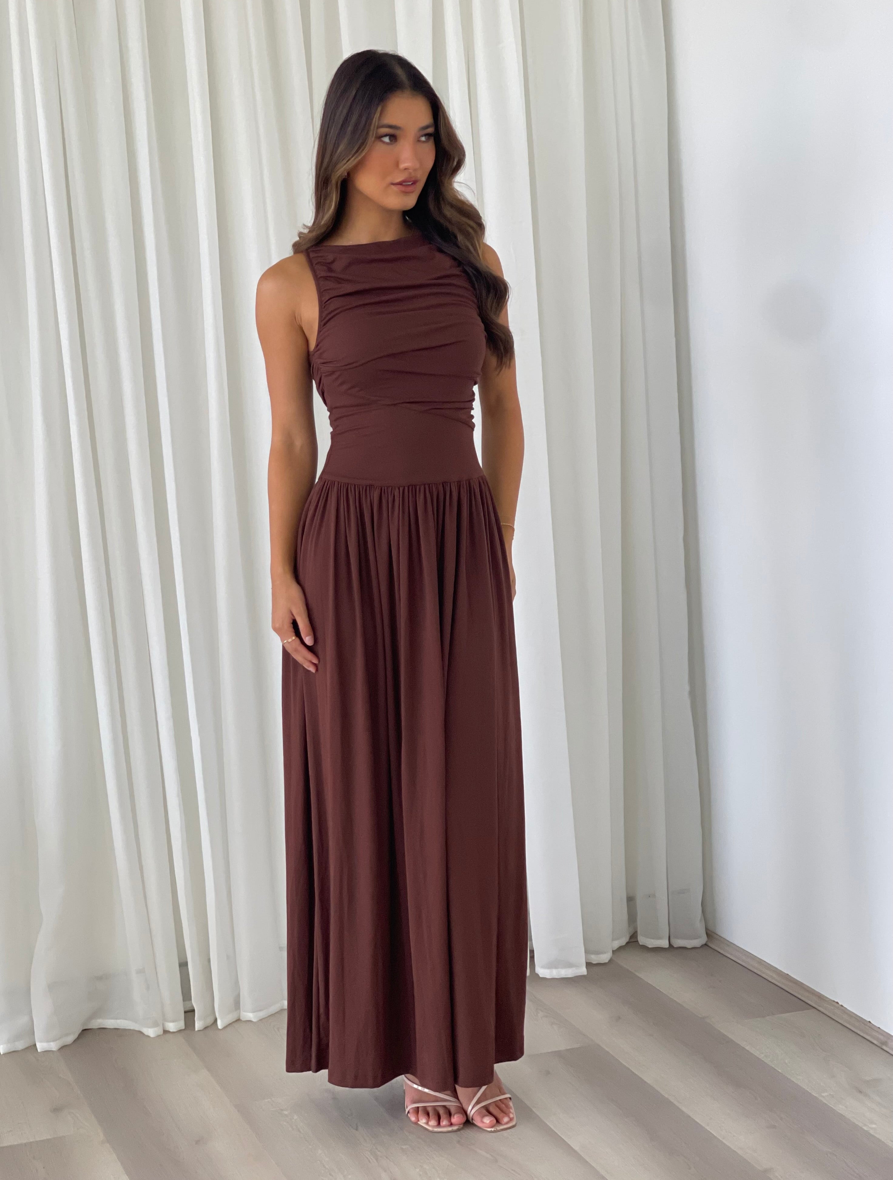 Nalla-Maxi-Dress-Brown 3