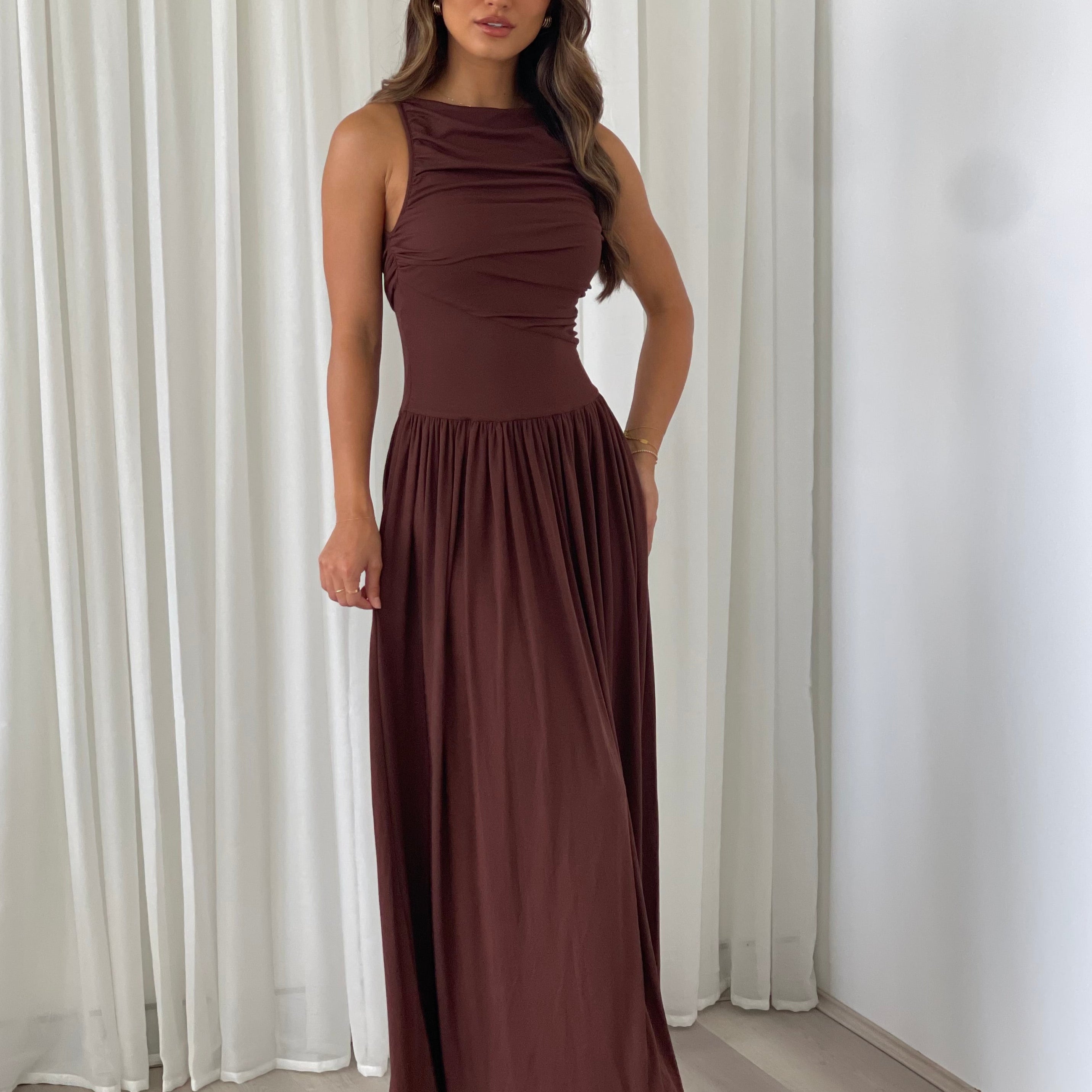 Nalla-Maxi-Dress-Brown 5