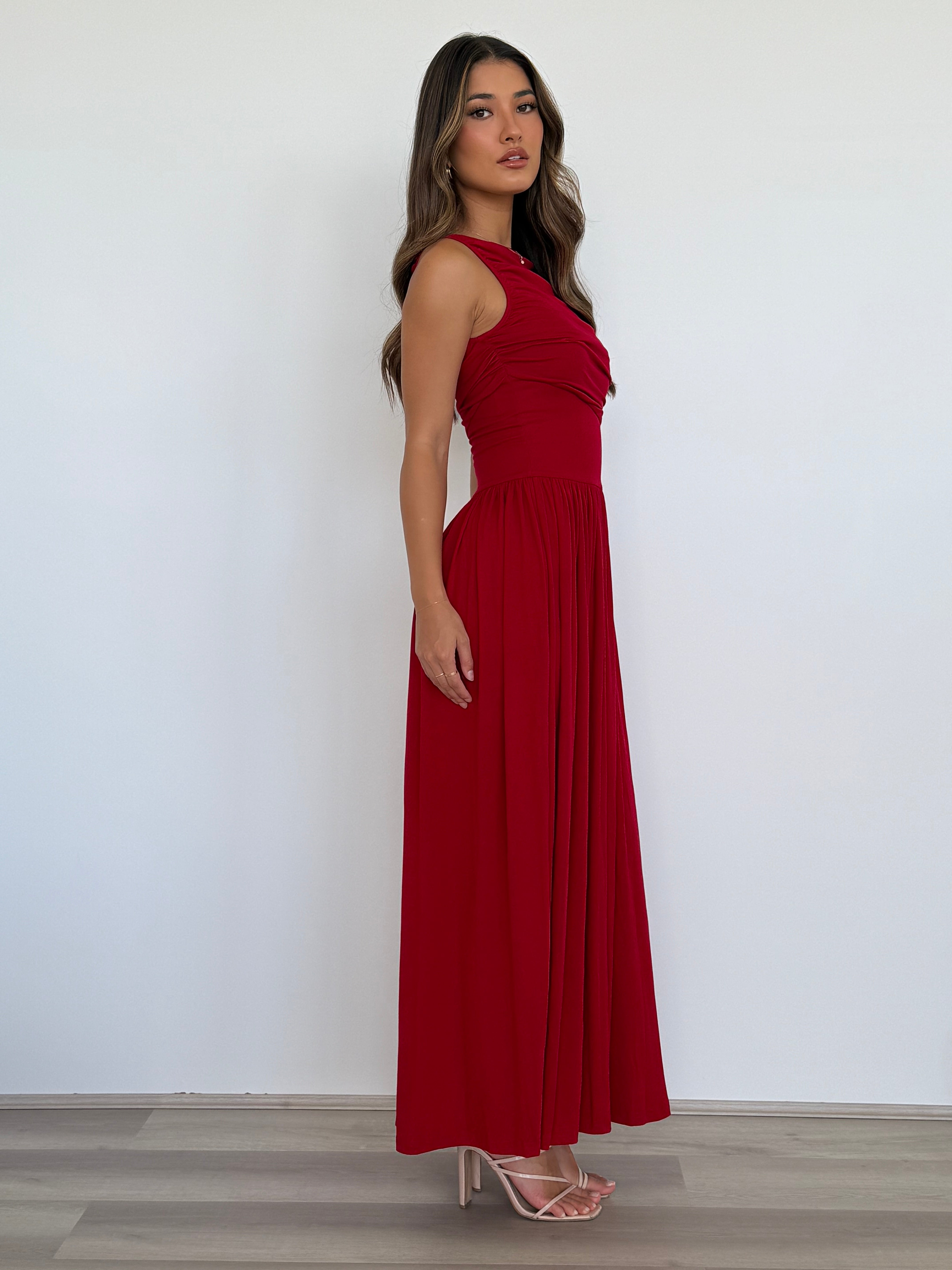 Nalla Maxi Dress in Cherry