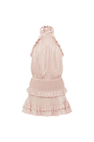 Runaway The Label - Poppy High Neck Ruffle Mini Dress in Petal