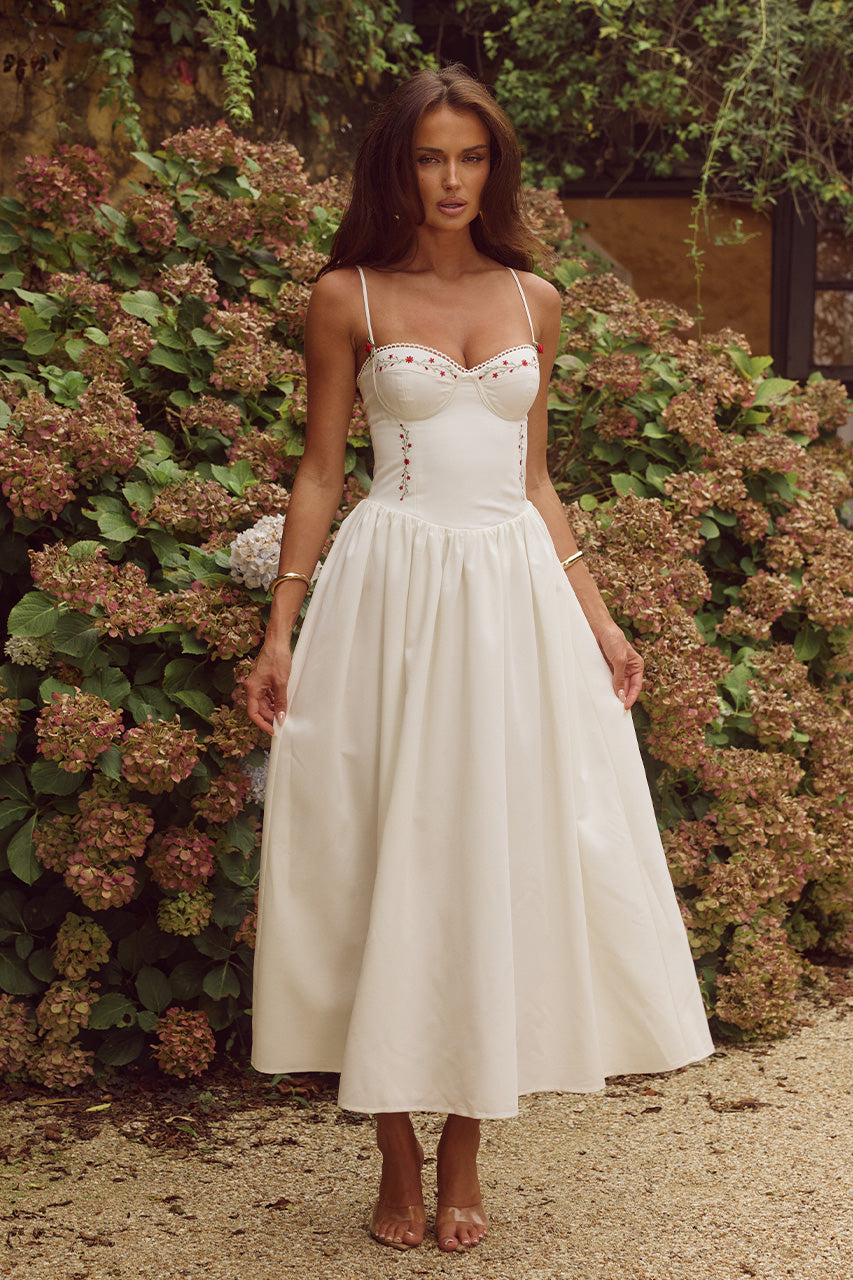 Runaway The Label - Zarita Midi Dress in White