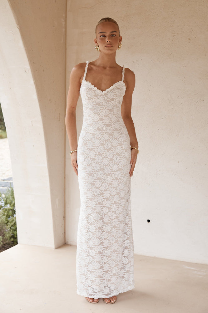 Sarta Maxi Dress in White