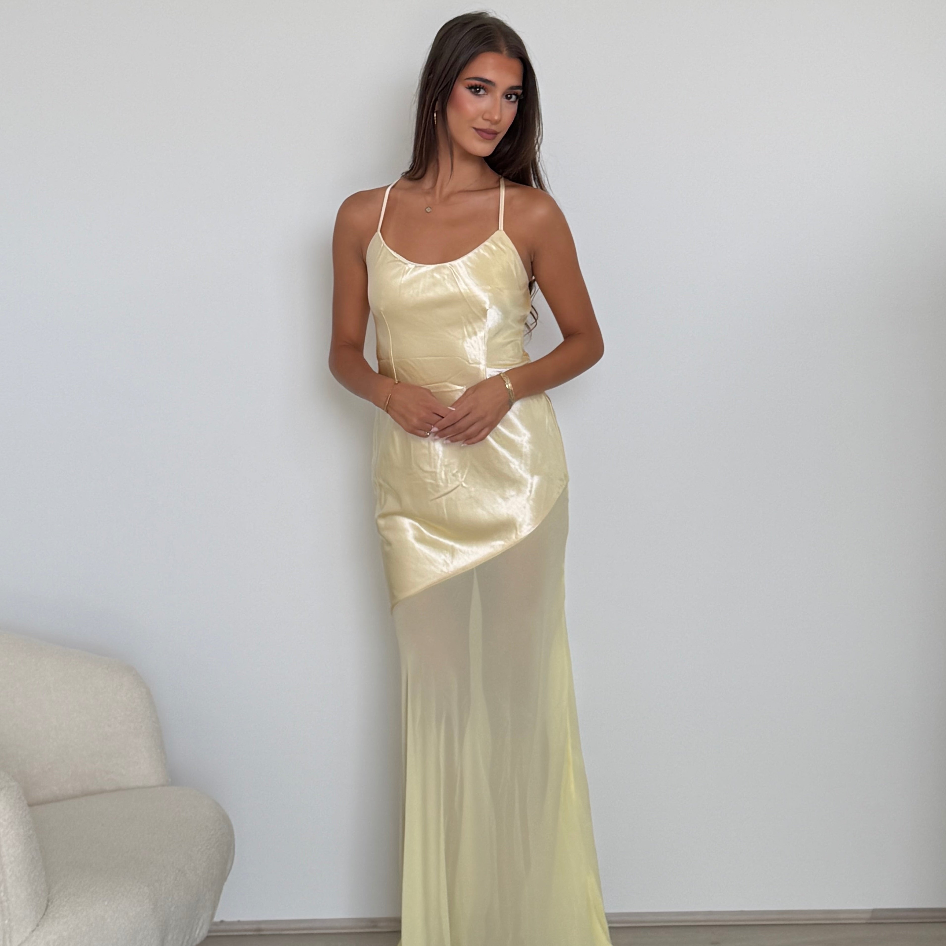 Samani Maxi Dress in Lemon