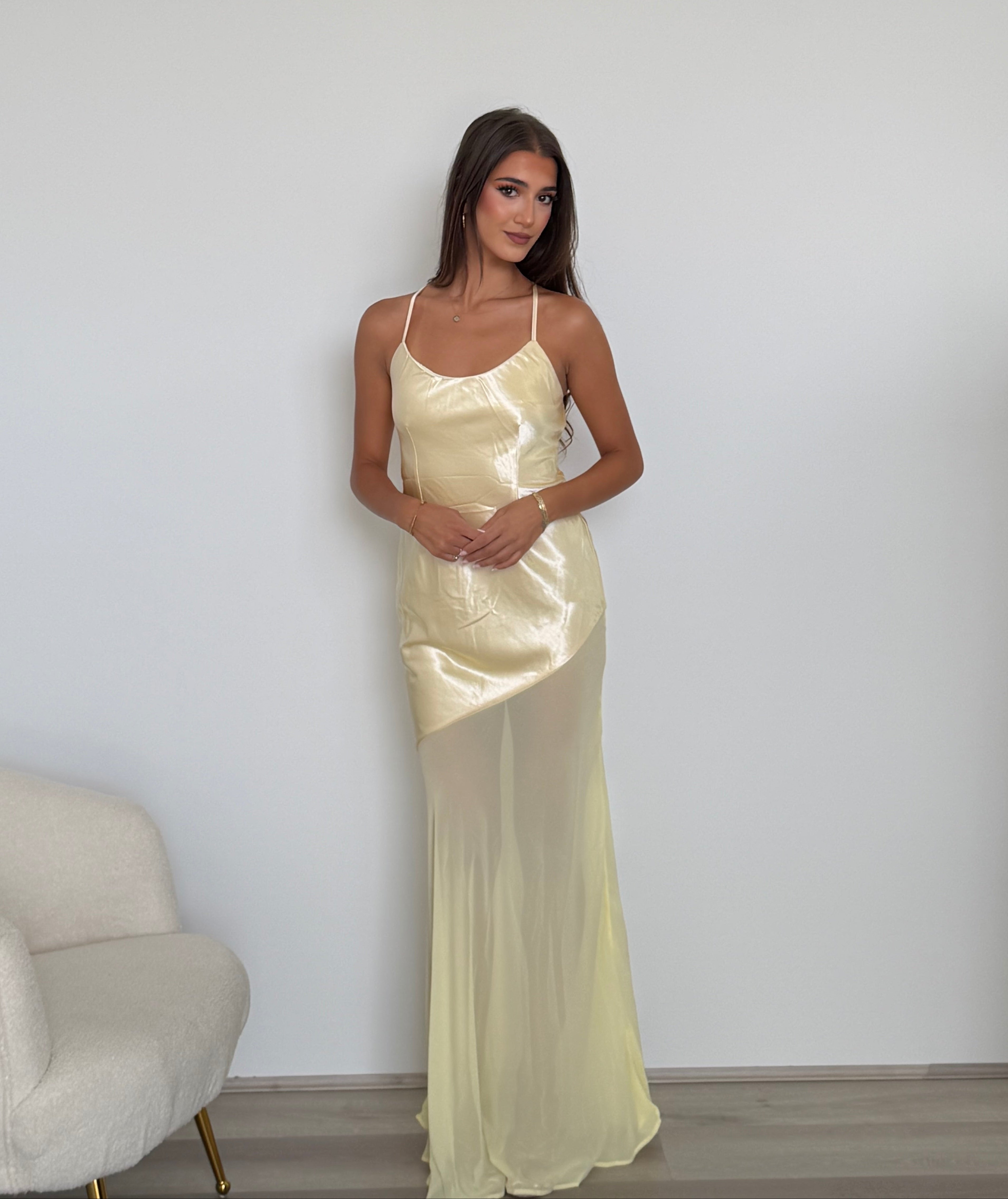 Samani Maxi Dress in Lemon