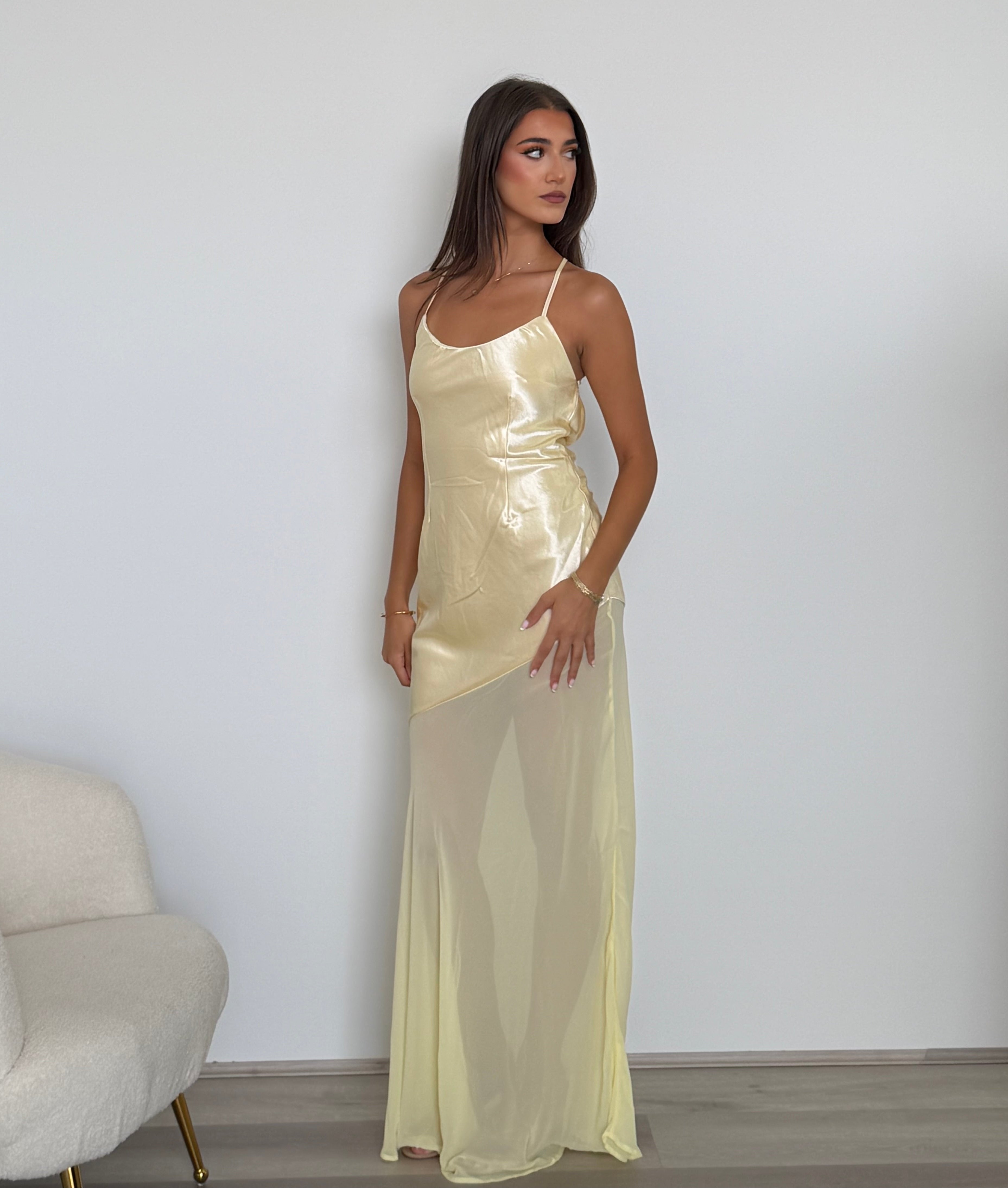 Samani Maxi Dress in Lemon