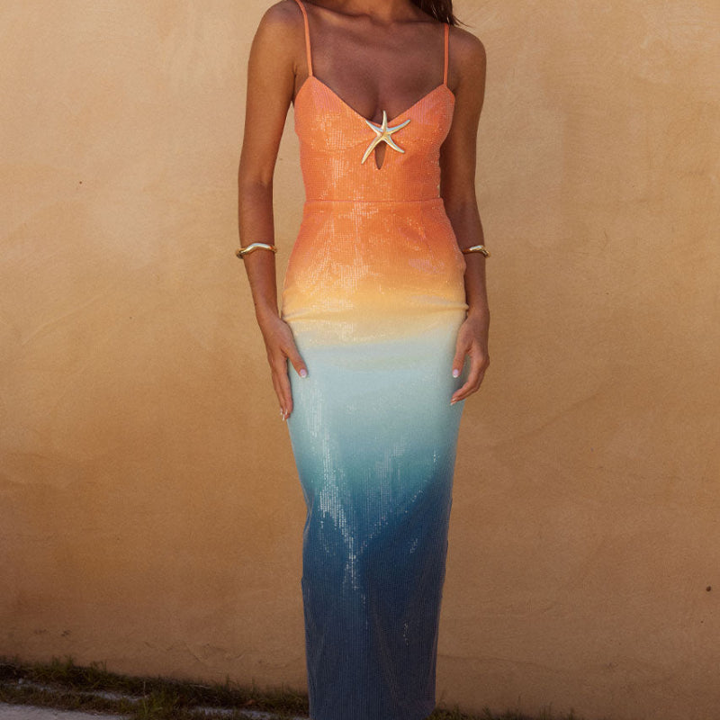 Benito Midi Dress in Ombre