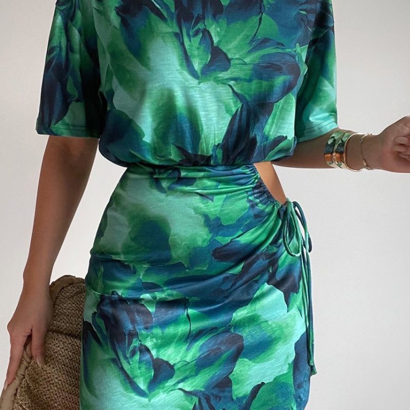 Mini Dress in Calista Green