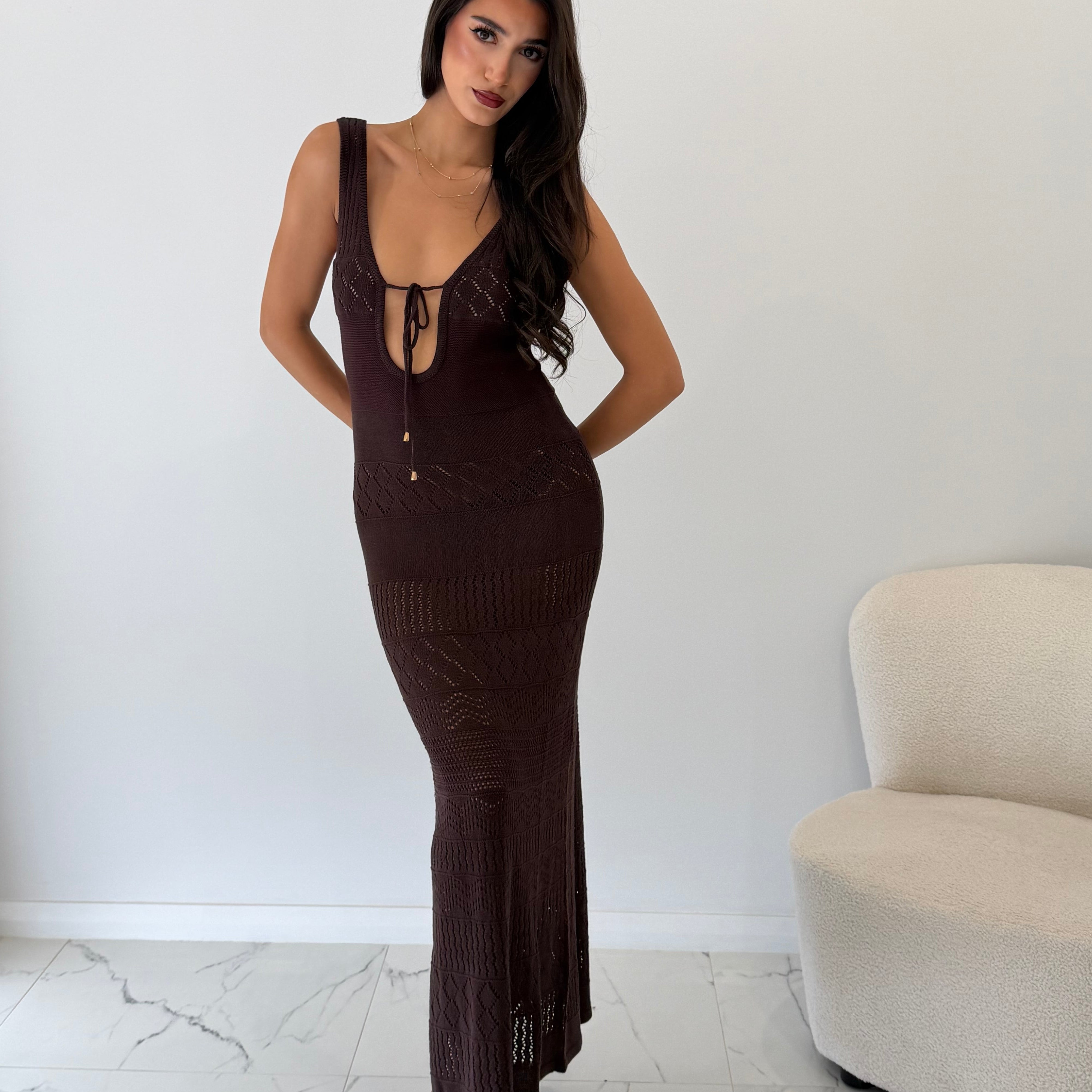 Sonoma Maxi Dress in Chocolate
