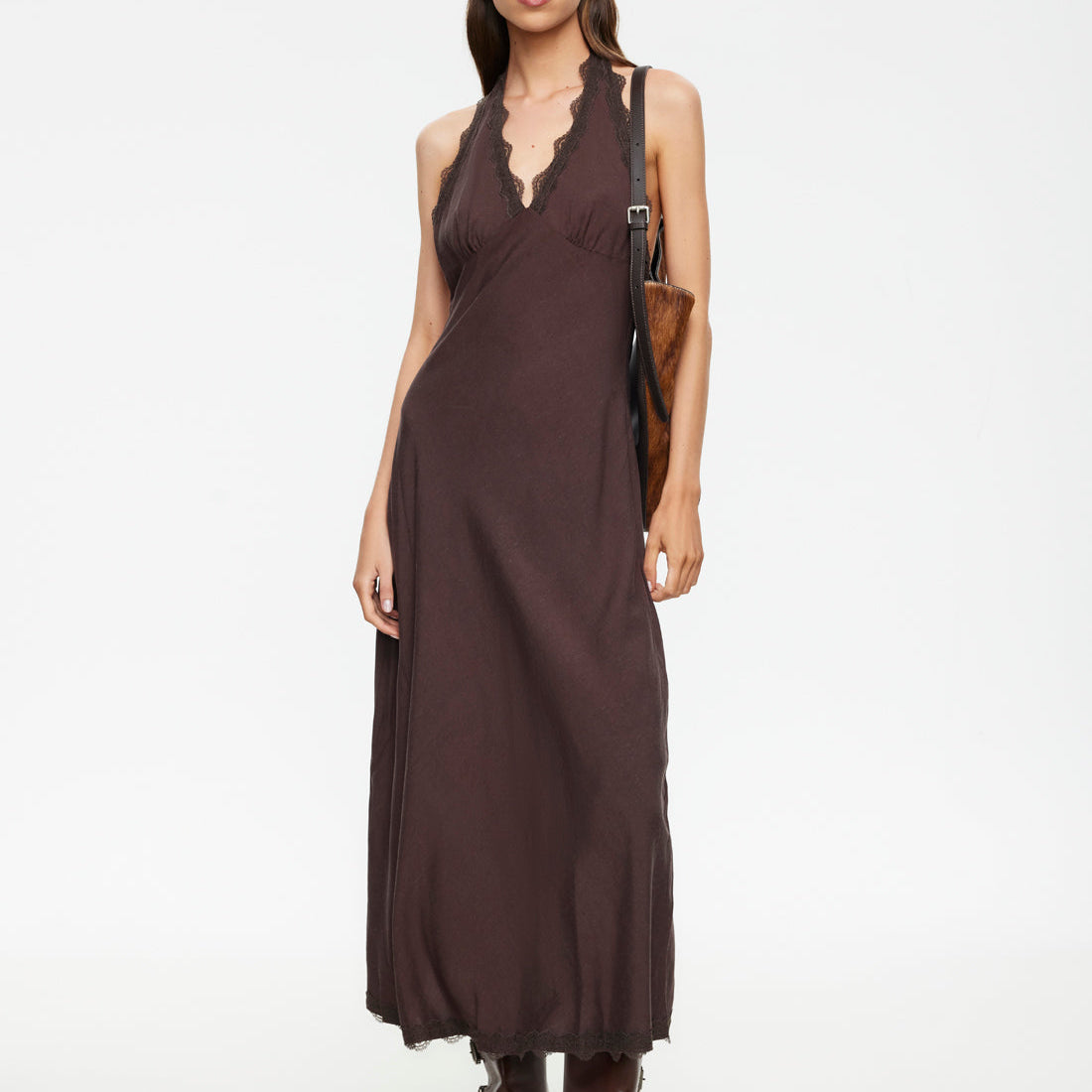 Stars Align Midi Dress in Brown by Lioness | Winsome Girl