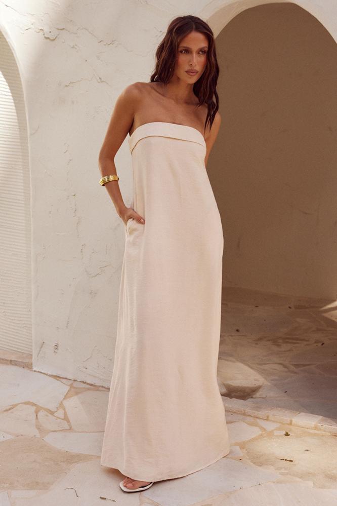 Saphira Maxi Dress in Stone