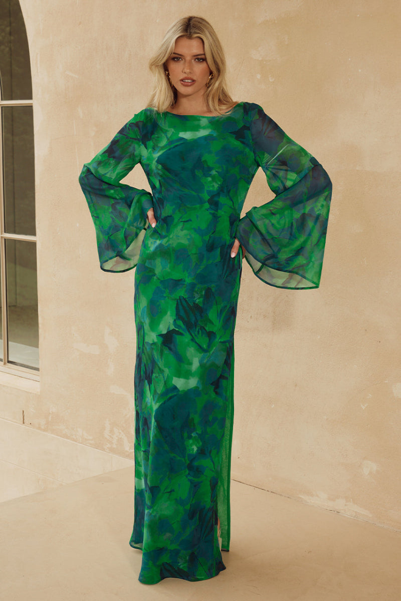 Kimber Maxi Dress in Calista Green