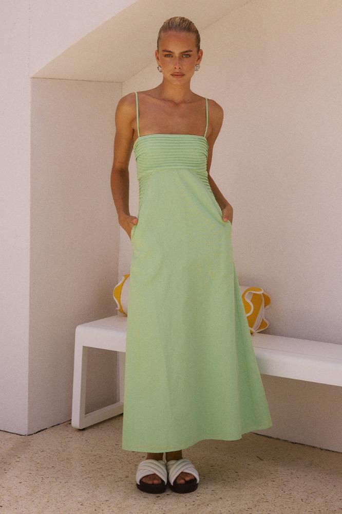Eugenie Midi Dress in Green