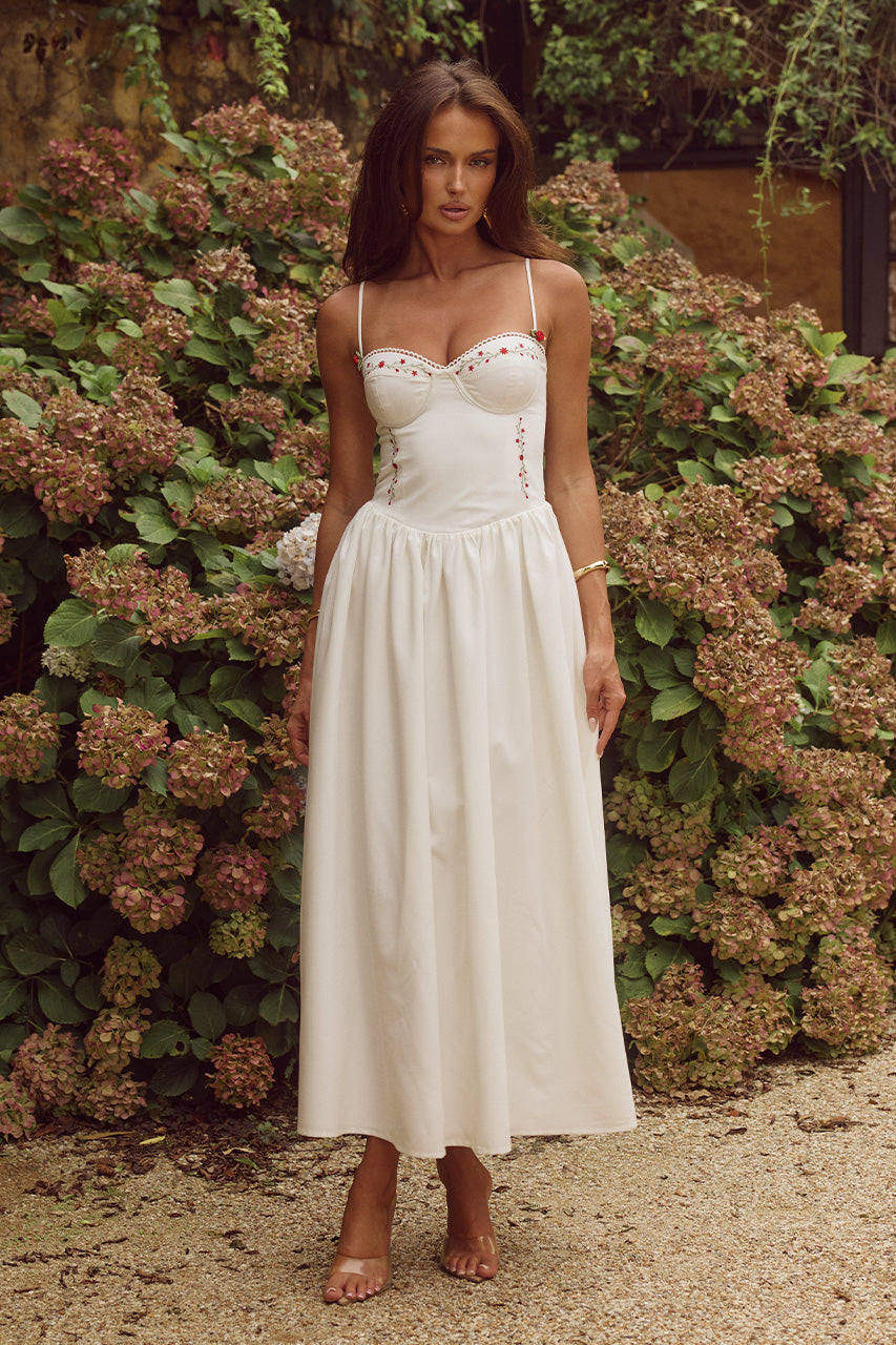 Runaway The Label - Zarita Midi Dress in White