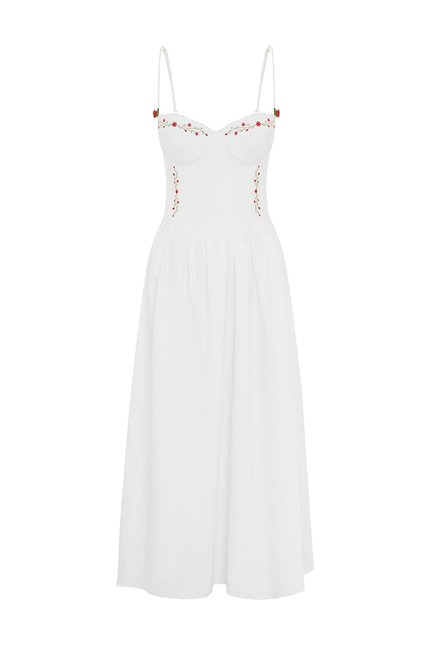 Runaway The Label - Zarita Midi Dress in White