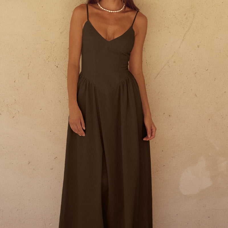 Zephy Maxi Dress in Chocolate