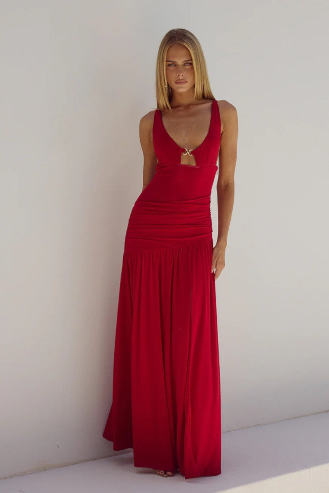 Denver Maxi Dress in Cherry