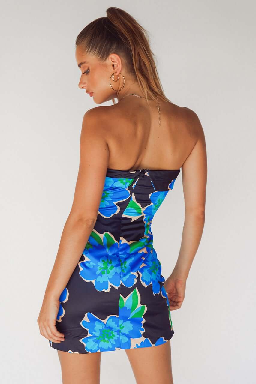 Runaway Jade Mini Dress – Blue
