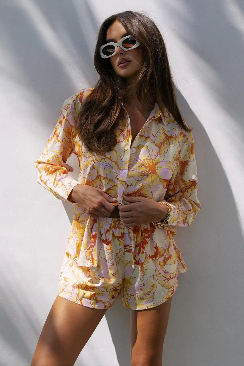 Runaway Tropicana Top - Citrus Floral