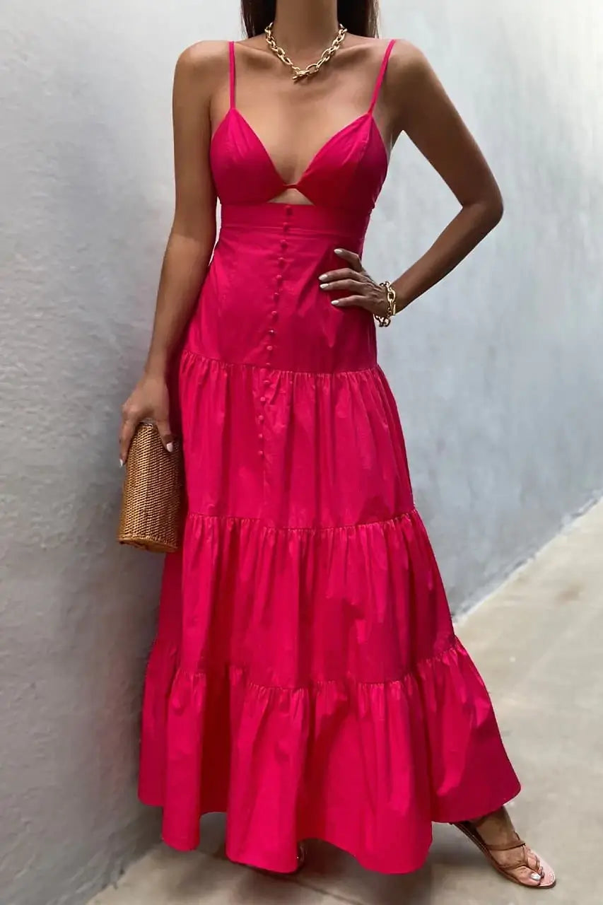 Runaway Verona Maxi Dress - Fuchsia