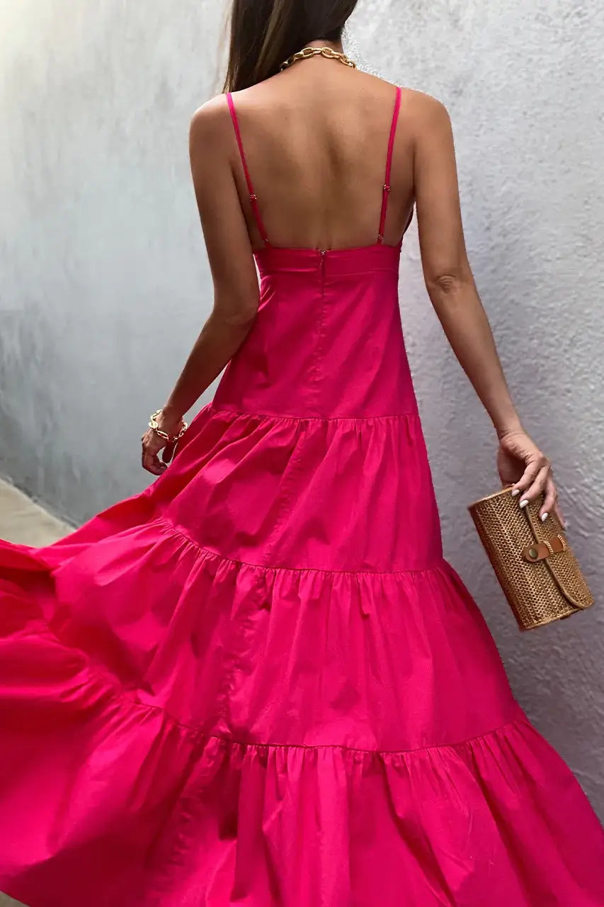 Runaway Verona Maxi Dress - Fuchsia